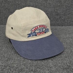VINTAGE Lake Powell Hat Cap Captain Strap Back Ski Boating Hiking Mens 90s